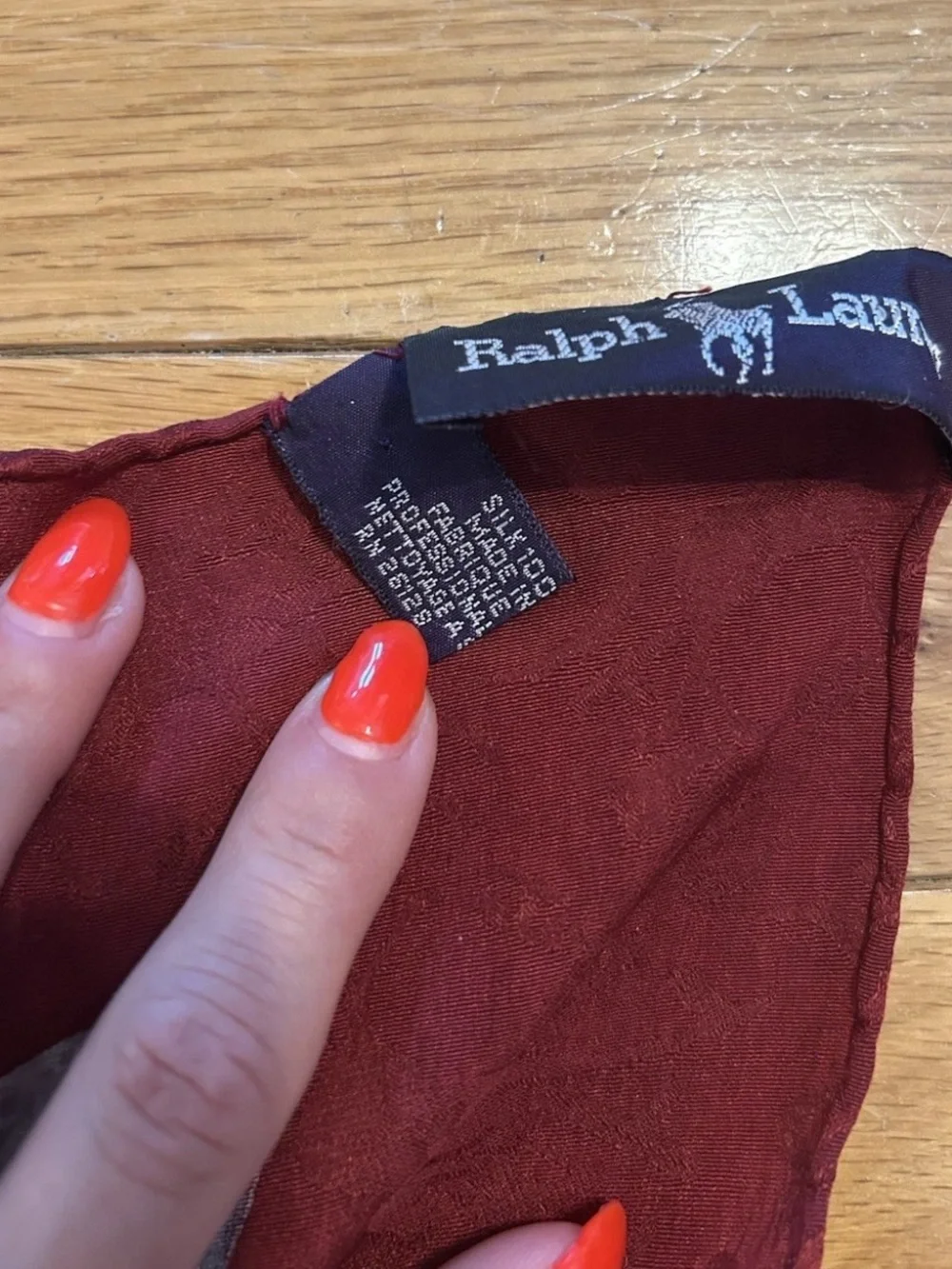 Vintage Ralph Lauren Purple Label Silk Scarf Equestrian Polo Italy 34x33 Luxury